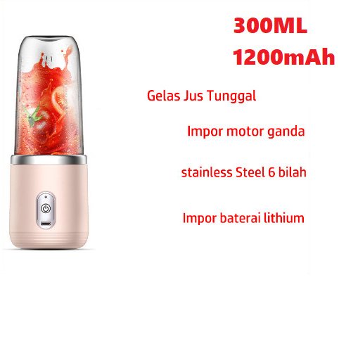 Blender 6 Pisau Juicer Portable Usb Pembuat Jus Elektrik