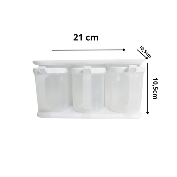 TEMPAT BUMBU 3in1 Penyimpanan Bumbu Makanan Rak Dapur Set Plastik Tebal Fre Sendok Murah Berkualitas
