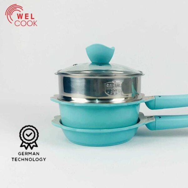 Welcook Peralatan Panci Bayi Baby Cookware - Light Blue