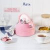 Asta Teko Siul Stainless Steel Whistling Kettle Valentina Pink 3 Liter
