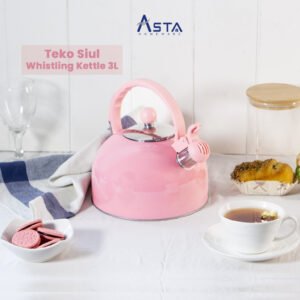 Asta Teko Siul Stainless Steel Whistling Kettle Valentina Pink 3 Liter