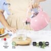 Asta Teko Siul Stainless Steel Whistling Kettle Valentina Pink 3 Liter