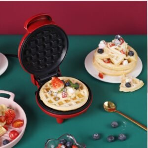Waffle Mini Mesin Pembuat/ Cetakan Pancake Anti Lengket Electric Maker
