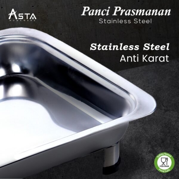 Wadah Makanan Stainless - Panci Prasmanan - Chafing Dish Tutup Kaca - Food Grade | Asta Homeware
