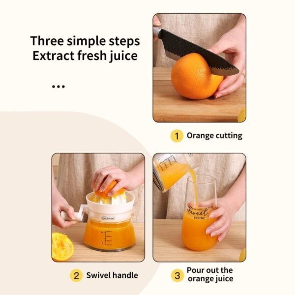 Cranked Juicer Hand Putar Alat Jeruk Peras Manual Citrus Orange Lemon Squeezing.