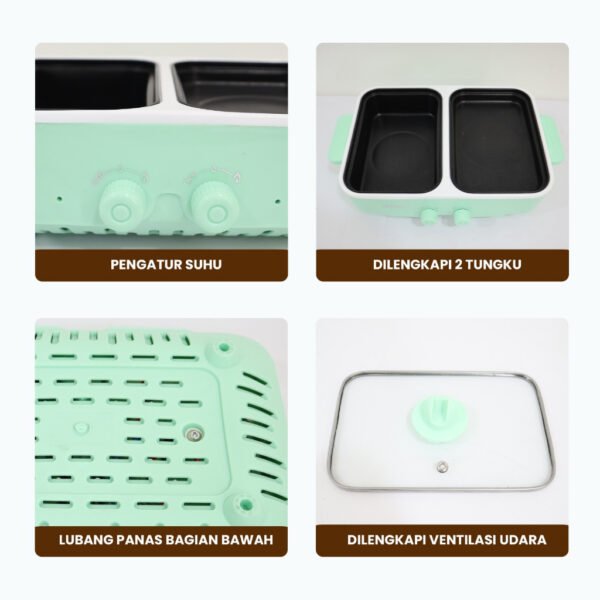 id-11134207-7r990-lm43094t6ish3b IZUMA MINI ELEKTRIK HOTPOT 2 IN 1/ALAT MASAK SERBAGUNA/TEMPAT MASAK BBQ,SHABU-SHABU/ELEKTRIK