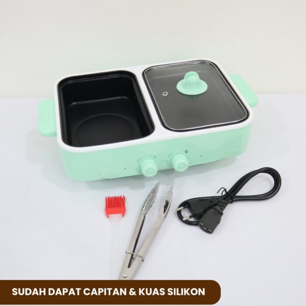 id-11134207-7r992-lm43094t9bxd37 IZUMA MINI ELEKTRIK HOTPOT 2 IN 1/ALAT MASAK SERBAGUNA/TEMPAT MASAK BBQ,SHABU-SHABU/ELEKTRIK