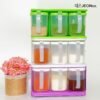 TEMPAT BUMBU 3in1 Penyimpanan Bumbu Makanan Rak Dapur Set Plastik Tebal Fre Sendok Murah Berkualitas