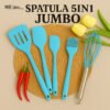 SET SPATULA SILIKON 5IN1 JUMBO Alat Masak Sutil Kocokan Silicon Anti Lengket Tahan Panas Serbaguna