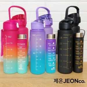 BOTOL BERANAK 3IN1 VIRAL BOTOL DOFF FREE SEDOTAN DAN STICKER / BOTOL MINUM GRADASI ELEGAN VIRAL