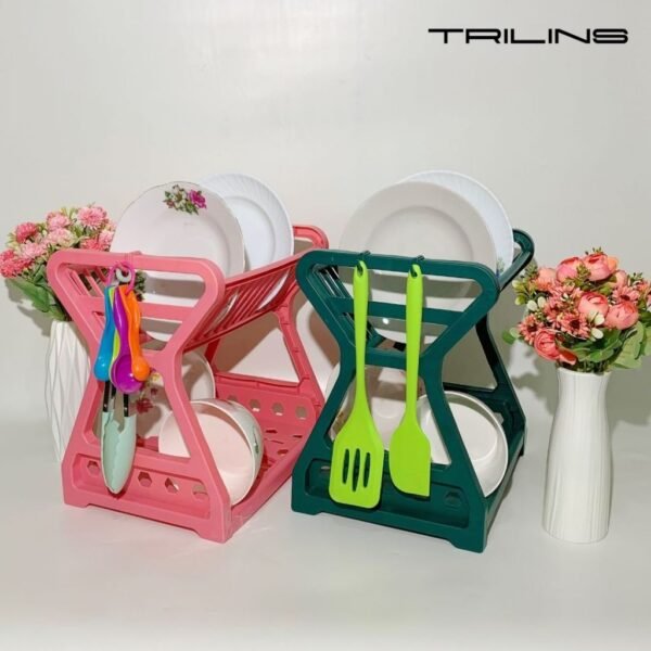 RAK PIRING PLASTIK 2 SUSUN MINI TRILINS / SERBAGUNA MULTIFUNGSI Murah dan Berkualitas