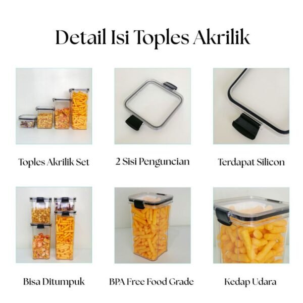 PAKET TOPLES HAMPERS Lebaran Plastik Kotak Bening Kontainer Snack Kedap Udara Food Storage Murah