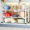 iSPECLE Rak Penyimpanan Dapur Stainless Steel Rak Serbaguna Dapur Bawah Sinki