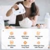 ALLTOU Hand Mixer Fungsi Turbo Pengaduk 5 Kecepatan / Hand Mixer Free 6 Buah Alat Pengocok Putih