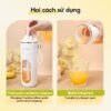 Blender Portable Mini 14 Pisau Juicer 450mL Rechargeable Jus Blender 2400mAh Mixer