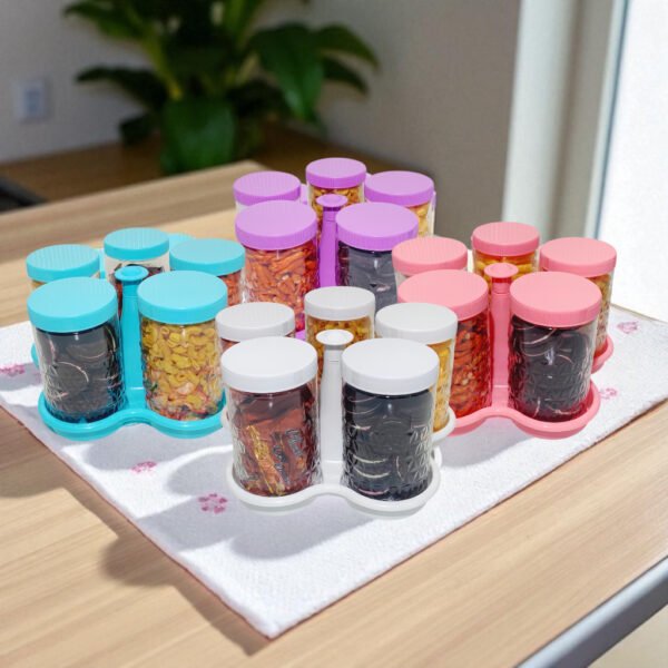 Toples Bunga Kristal Calista Toples 5 Set + Nampan Toples Kue Lebaran 5in1 - Hampers Kado Food Grade