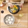 Panci Listrik Serbaguna 3L Anti Lengket Teflon - Multifungsi dengan Kukusan  600W | KITCHEN STUFF