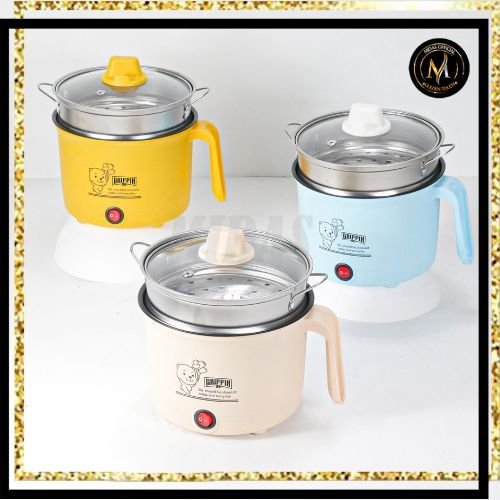 PANCI LISTRIK MINI PORTABLE SERBAGUNA/ELECTRIC COOKER DENGAN TUTUP KACA & PEGANGAN ANTI PANAS UNTUK MIE.TELUR