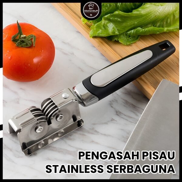 Alat Pengasah Pisau Stainless Serbaguna Knife Sharpener Kitchen Stuff