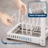 iSPECLE 3/4/5 Tingkat Adjustable Rak Dapur Stainless Steel Bawah Wastafel Pot Rak Rack Panci Wastafel Dapur Rak Panci Susun Rak