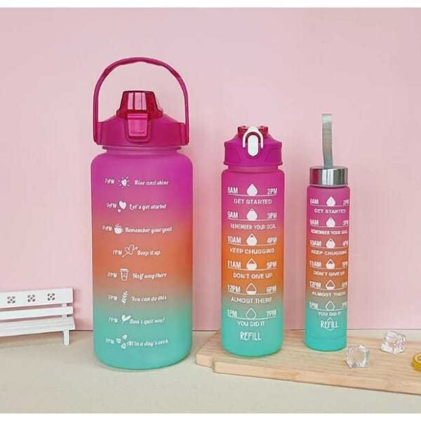 BOTOL BERANAK 3IN1 VIRAL BOTOL DOFF FREE SEDOTAN DAN STICKER / BOTOL MINUM GRADASI ELEGAN VIRAL