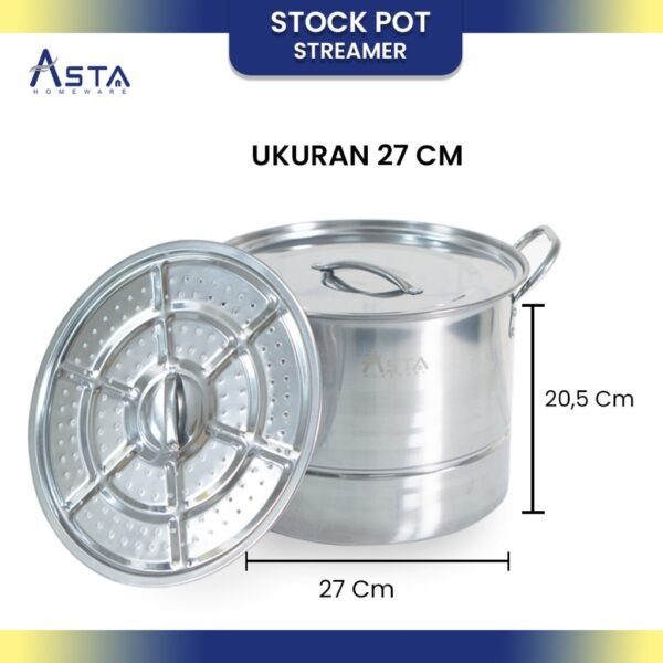 Panci Dandang Kukus - Kukusan Stainless Steel - Tebal Stockpot Steamer