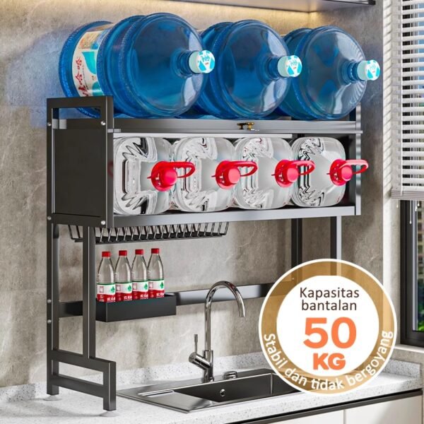 iSPECLE Rak Piring Tertutup Rak Piring Wastafel Dengan Penutup Multi-fungsi Rak Dapur Rak Piring Kabinet Rak Penyimpanan Piring Anti Serangga Dan Debu