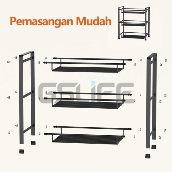 iSPECLE Rak Bumbu Rak Dapur Serbaguna Tempat Kosmetik Bumbu