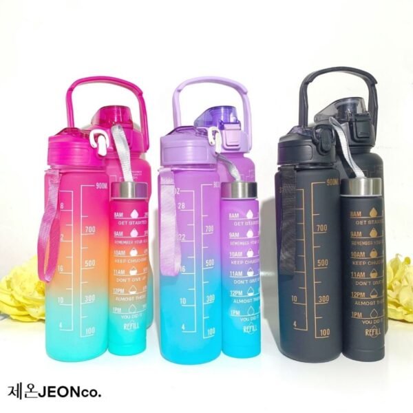 BOTOL BERANAK 3IN1 VIRAL BOTOL DOFF FREE SEDOTAN DAN STICKER / BOTOL MINUM GRADASI ELEGAN VIRAL