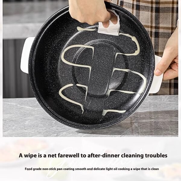 id-11134207-7rbk5-m8csvevb9bt9da Panci Listrik Multifungsi Anti Lengket Free kukusan / Steamer Lapis Keramik Teflon cooking pot Serbaguna