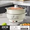 id-11134207-7rbk7-m8csvevb543xda Panci Listrik Multifungsi Anti Lengket Free kukusan / Steamer Lapis Keramik Teflon cooking pot Serbaguna