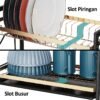 iSPECLE 2/3 Tingkat Rak Piring Stainless Steel Cuci Piring Wastafel Rak Dapur Rak Mangkuk Piring