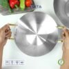 Wajan Stainless Steel - Flat Wok Tahan Karat - Tebal Food Grade 24 28 30 cm | Asta Homeware