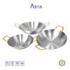 Wajan Stainless Steel - Flat Wok Tahan Karat - Tebal Food Grade 24 28 30 cm | Asta Homeware