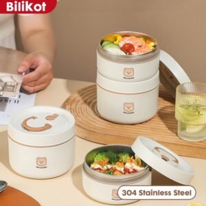 Bilikot - Kotak Makan Siang Bento Portabel Lunch Box Stainless Anti Tumpah Tempat Penyimpanan Makanan