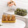 Set 7 buah toples camilan emas dengan dudukan besi emas/toples penyimpanan kue/toples kotak makanan Set toples Lebaran