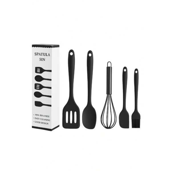 SET SPATULA SILIKON 5IN1 JUMBO Alat Masak Sutil Kocokan Silicon Anti Lengket Tahan Panas Serbaguna