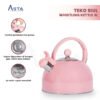 Asta Teko Siul Stainless Steel Whistling Kettle Valentina Pink 3 Liter