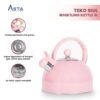 Asta Teko Siul Stainless Steel Whistling Kettle Valentina Pink 3 Liter