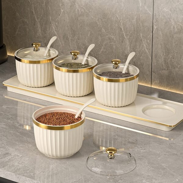 sg-11134201-7ra20-mbgrx7v140nq2f Tempat Bumbu set estetic 3/4 in 1/Tempat Bumbu Dapur Set Sendok 4IN1 / Wadah Bumbu Aesthetic