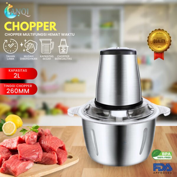 Chopper Blender daging penggiling Meat Blender Elektrik Stainless Steel Chopper Grinder/VS
