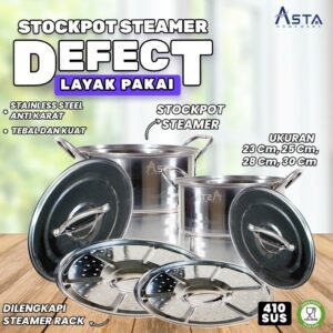 Panci Dandang Kukus - Kukusan Stainless Steel - Tebal Stockpot Steamer