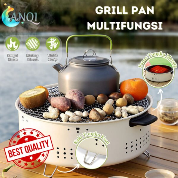 GRILL PAN MULTIFUNGSI / Alat Pemanggang / Tempat Pemanggang BBQ Grill Pan VS-1869