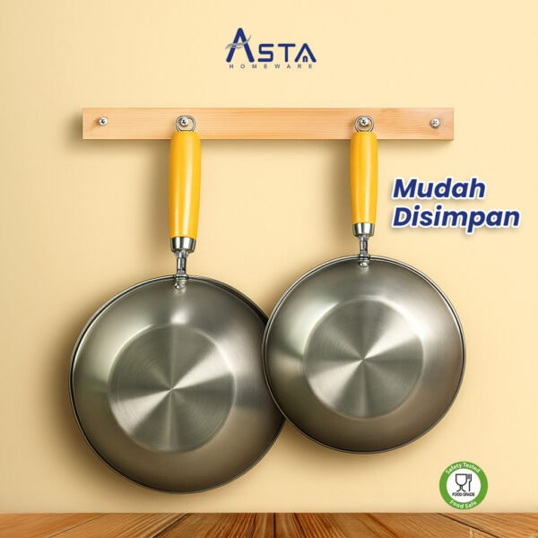 sg-11134201-7rdvg-mdq0frl1q0rud2 Panci Deep Fryer Stainless Besar - Wajan Wok Penggorengan Handle Kayu 22 cm & 28 cm | Asta Homeware