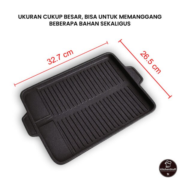 sg-11134201-7rdw1-mbwbh61qsolpe5 Grill Pan BBQ Yakiniku 37x26cm - Panggangan Anti-Lengket untuk Rumah dan Outdoor | KITCHEN STUFF