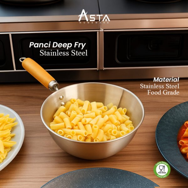 sg-11134201-7rdwg-mdq0fqdrirqce4 Panci Deep Fryer Stainless Besar - Wajan Wok Penggorengan Handle Kayu 22 cm & 28 cm | Asta Homeware