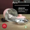 Saringan Minyak Stainless - Filter Rapat SUS 304 - Oil Pot 1.3 & 1.6 Liter Pink | Asta Homeware