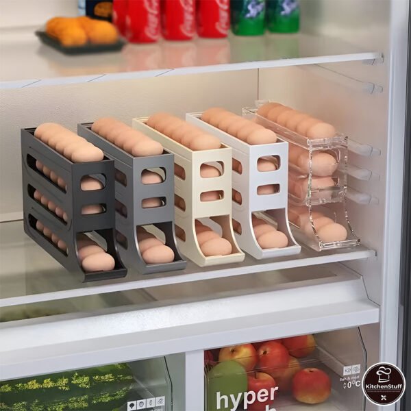 Rak Penyimpanan Telur Praktis 4 Tingkat Box Telur Minimalis KITCHEN STUFF