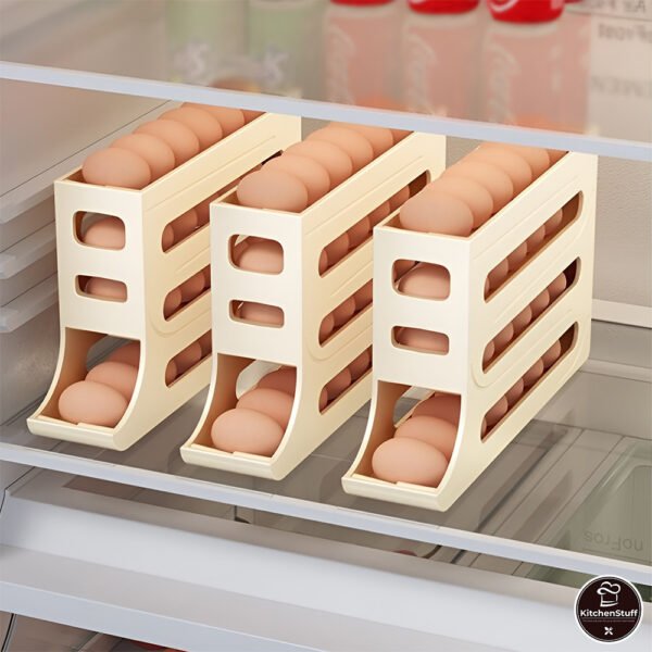 Rak Penyimpanan Telur Praktis 4 Tingkat Box Telur Minimalis KITCHEN STUFF