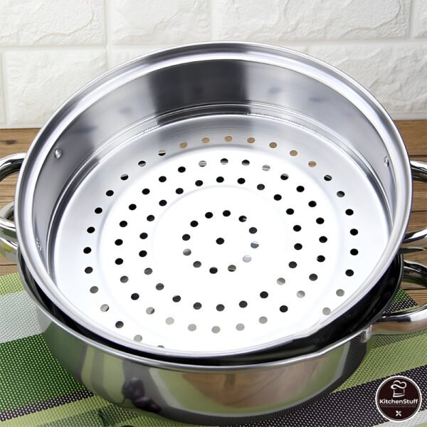 sg-11134201-7reok-m23d2f4x1ref93 Panci Steamer 2 Tingkat Stainless Steel 28Cm Kukus dan Rebus KITCHEN STUFF